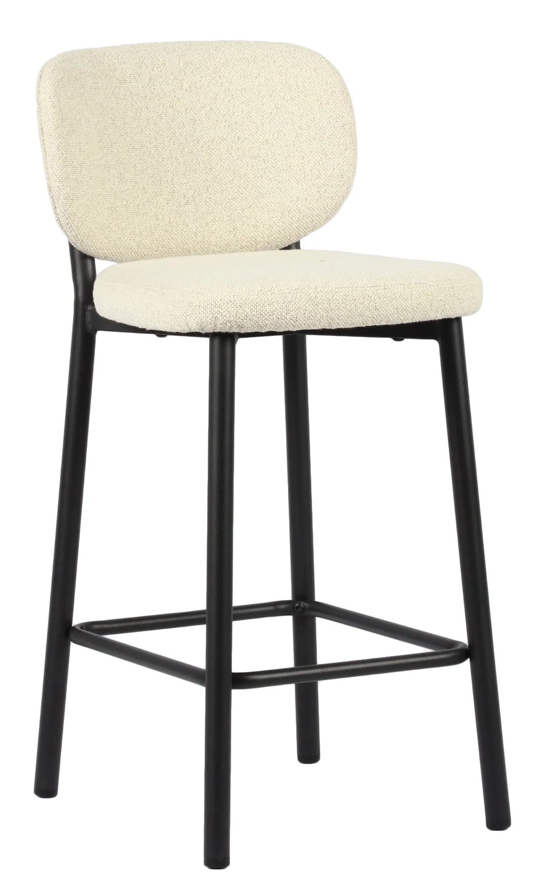Swan Counter Stool in Off White Boucle detail view - boucle counter stool by Unique Furniture - Whats New Furniture Portland OR
