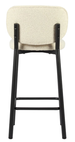 Swan Counter Stool in Off White Boucle lifestyle setting - boucle counter stool by Unique Furniture - Whats New Furniture Portland OR