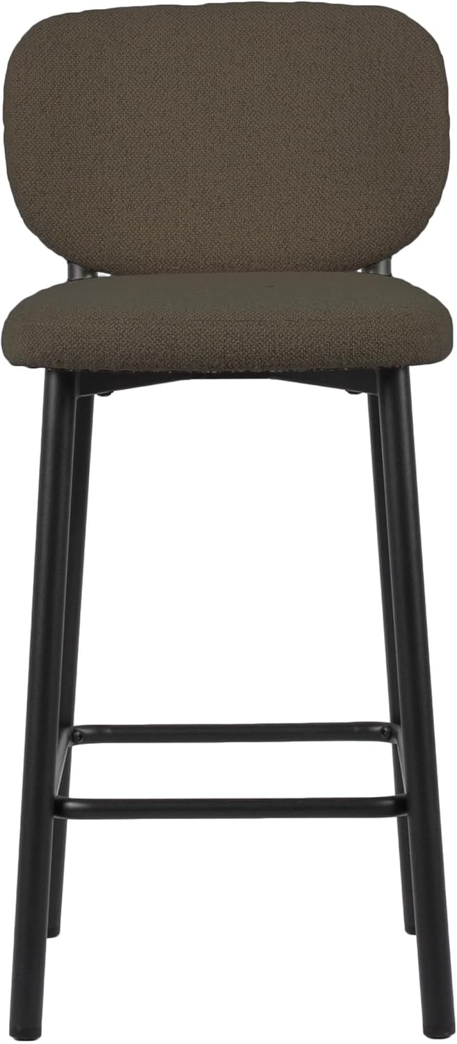 Swan Counter Stool in Off White Boucle side view - boucle counter stool by Unique Furniture - Whats New Furniture Portland OR