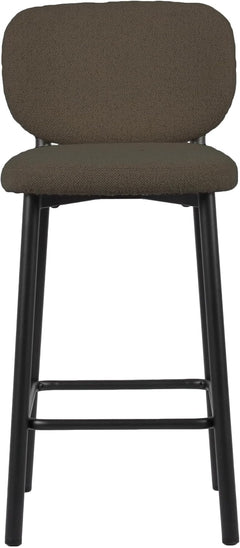 Swan Counter Stool in Off White Boucle side view - boucle counter stool by Unique Furniture - Whats New Furniture Portland OR