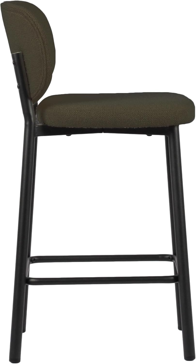 Swan Counter Stool in Off White Boucle top-down view - boucle counter stool by Unique Furniture - Whats New Furniture Portland OR