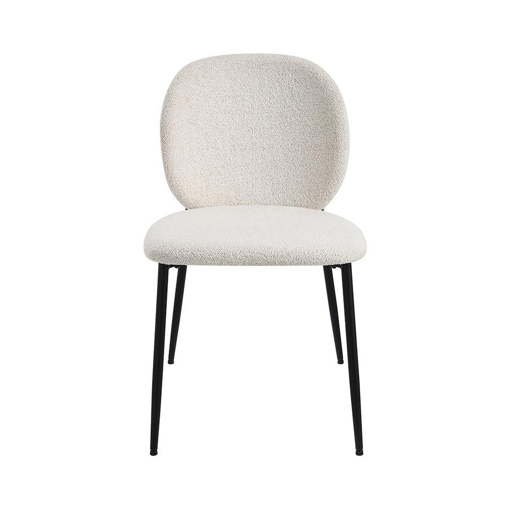 Swan Dining Chair in Off White Boucle - off white boucle dining chair by Unique Furniture - Whats New Furniture Portland OR