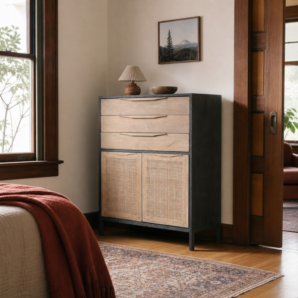 Sydney Tall Dresser in Natural Mango styled in Portland Ladd&