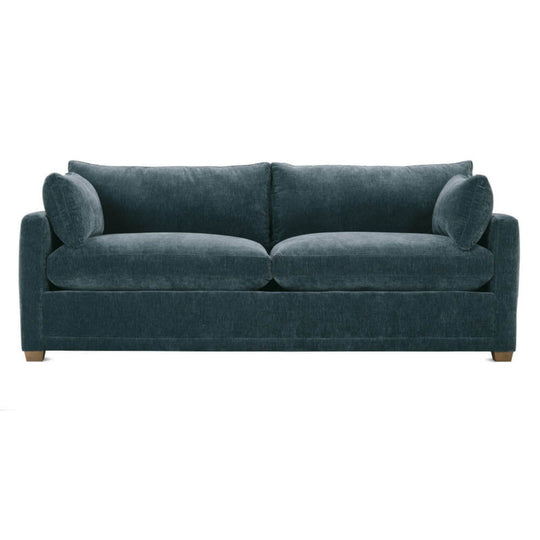 Sylvie Sofa in Federal Blue front view - modern sofa by Rowe Robin Bruce - Whats New Furniture Portland OR
