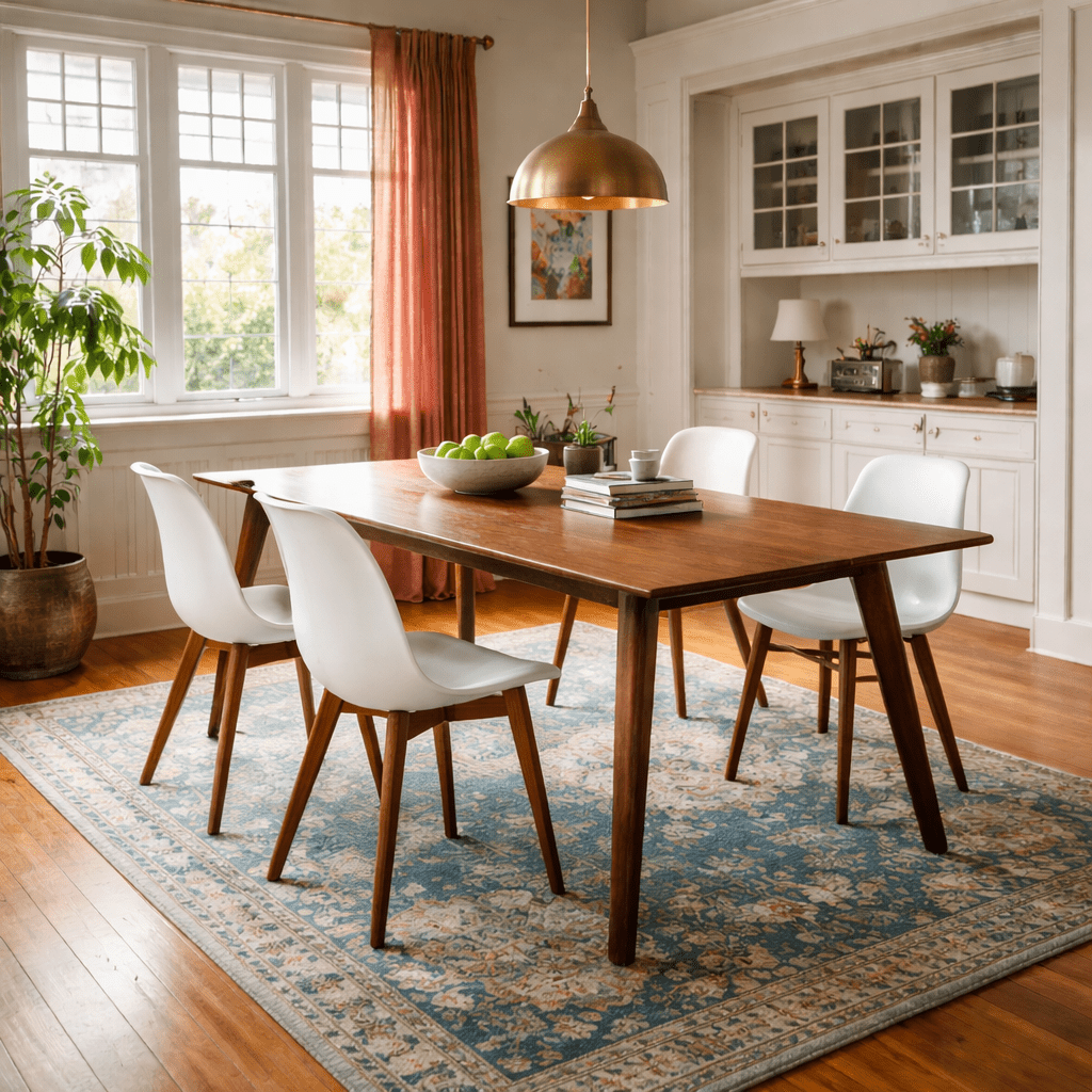 Tahoe Dining Table 59" in American walnut detail view - American walnut dining table by Unique Furniture - Whats New Furniture Portland OR