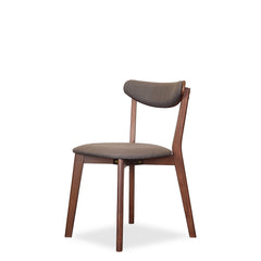 Tahoe Walnut Dining Chair in Grey/Walnut side angle - walnut dining chair by Unique Furniture - Whats New Furniture Portland OR