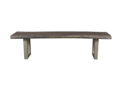 Taj Dining Bench in Vinegar Acrylic Matte - acacia dining bench by LH Imports - Whats New Furniture Portland OR