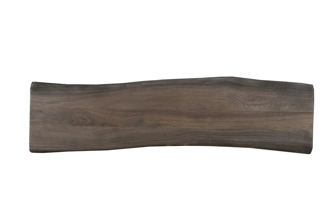 Taj Dining Bench in Vinegar Acrylic Matte styled room setting - acacia dining bench by LH Imports - Whats New Furniture Portland OR