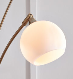 Taliya Arc Lamp in Champagne/White — Ashley Furniture detail view