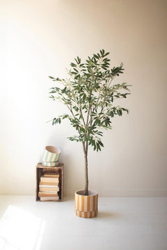 Tall Faux Olive Tree in Pot — What&