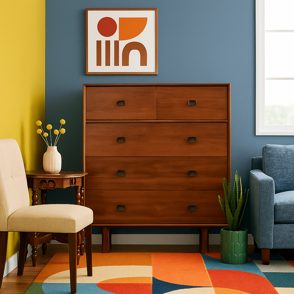Tall Dresser detail view 4 - Whats New Furniture - Portland, Oregon