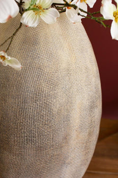 Tall Stone Composite Scalloped Vase by Kalalou - alternate product view 3