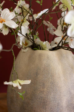 Tall Stone Composite Scalloped Vase by Kalalou - alternate product view 4