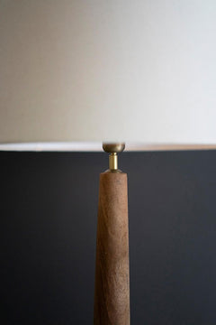 Tall Wooden Floor Lamp with Fabric Shade by Kalalou - alternate product view 3