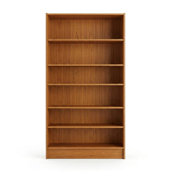 Tall Teak Contemporary Bookcase - consignment furniture Portland