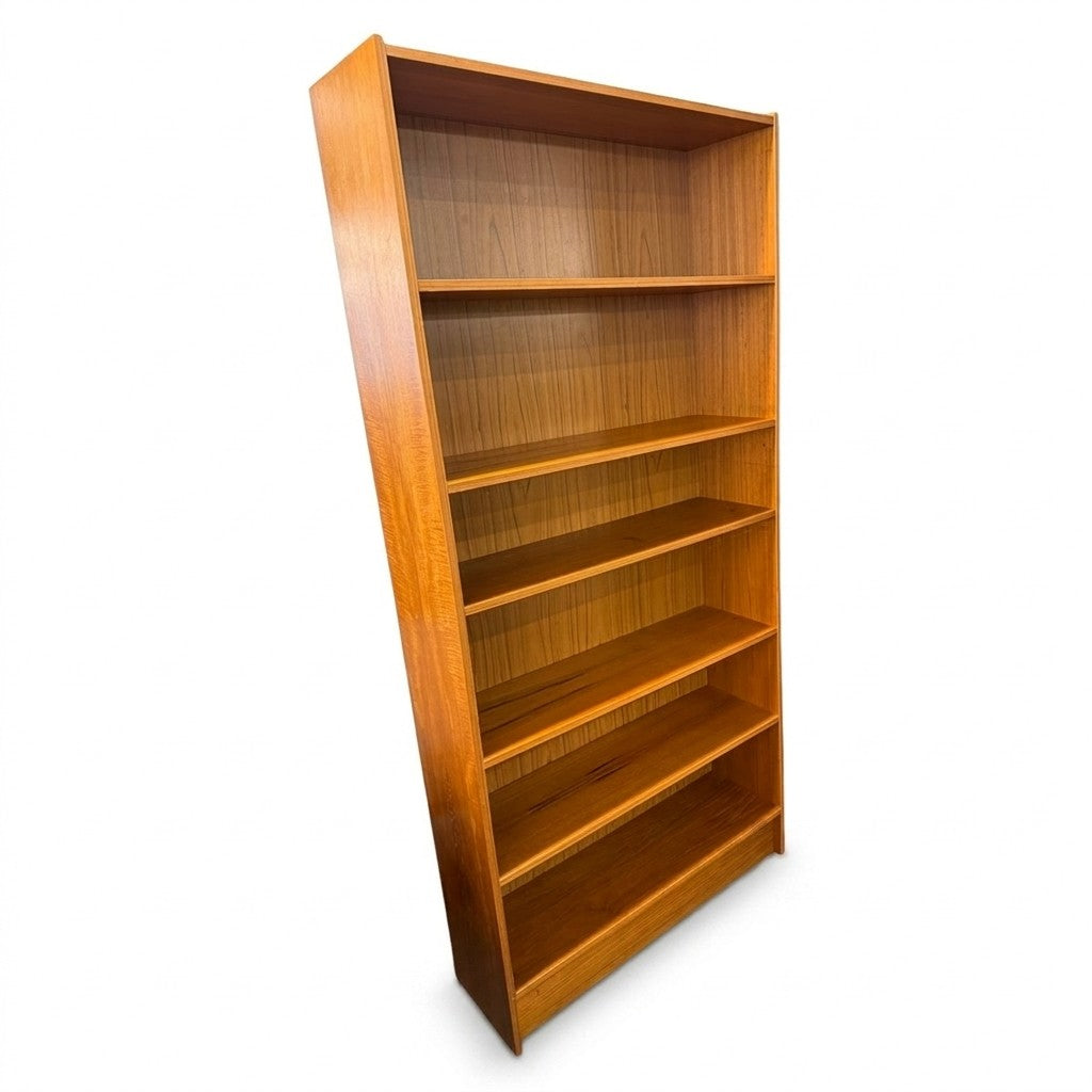 Tall Teak Contemporary Bookcase - view 3