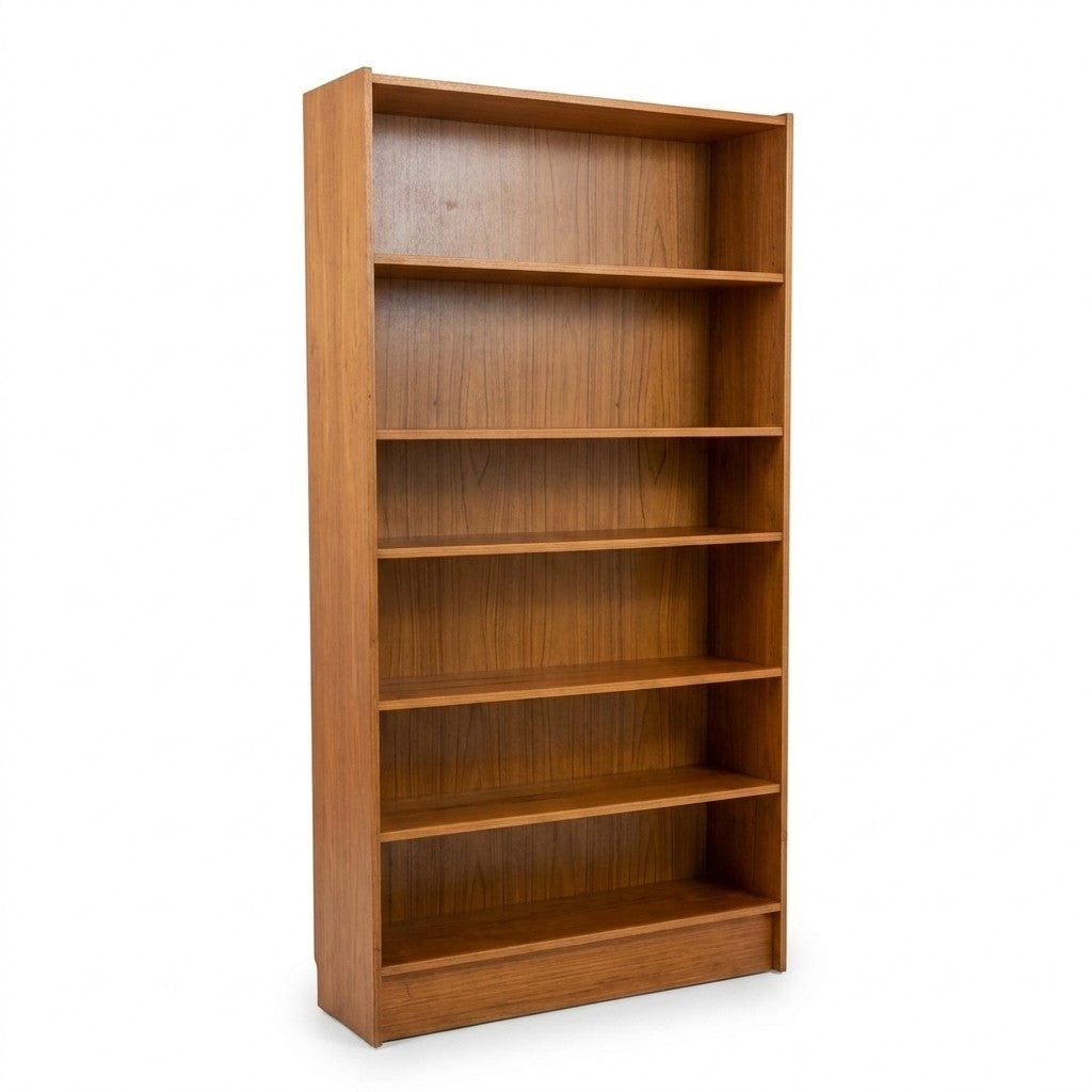 Tall Teak Contemporary Bookcase - view 4