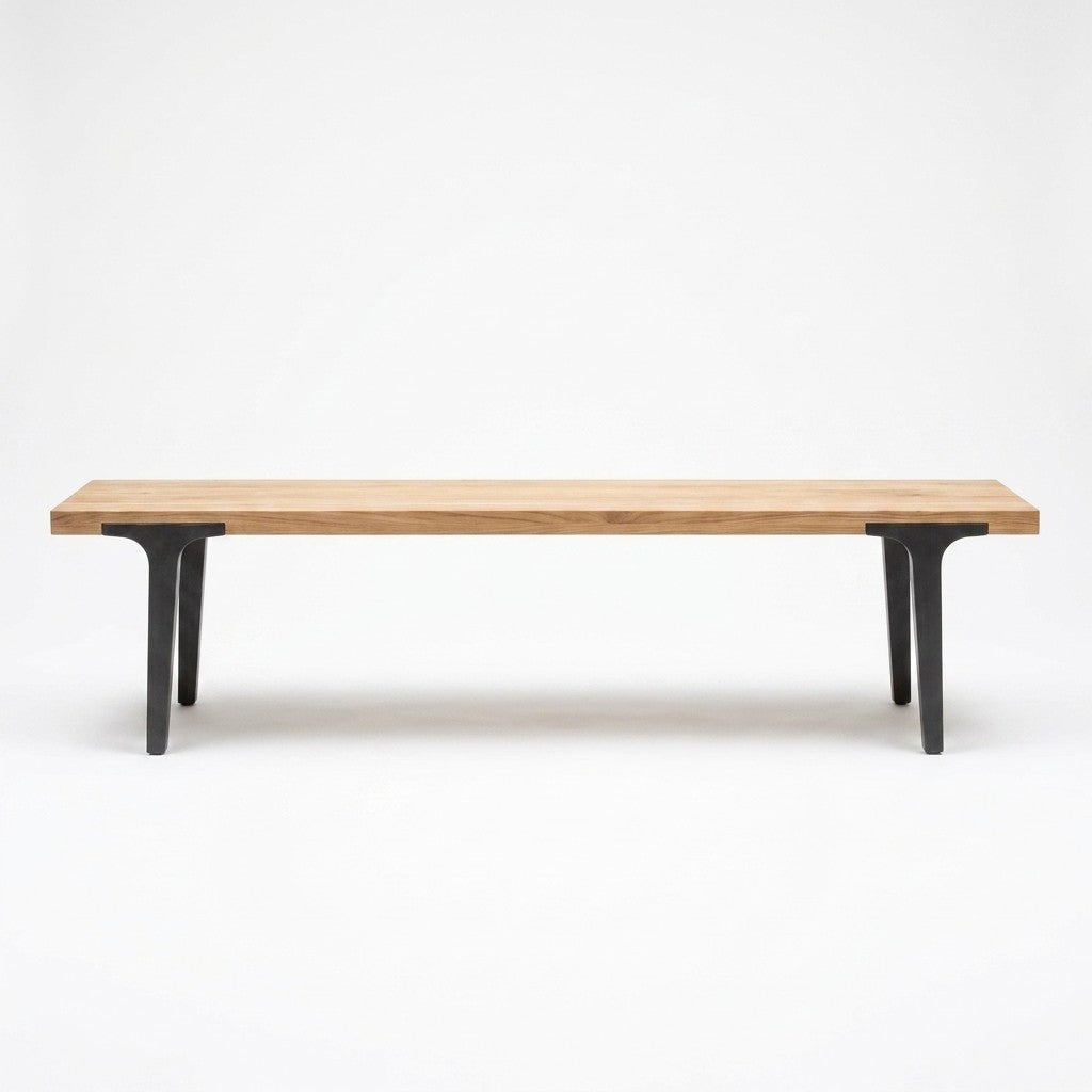 Teak Mid-Century Bench - consignment furniture Portland