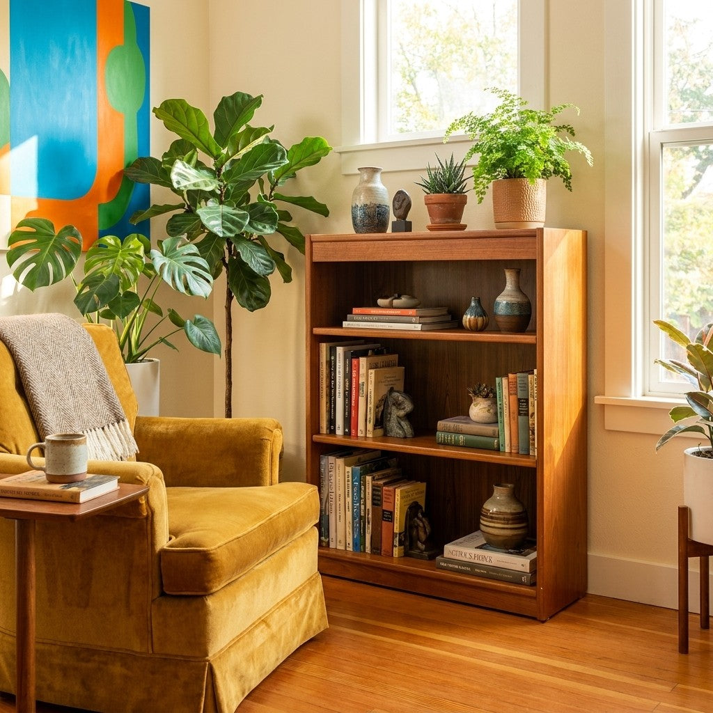Small Teak Bookcase - view 5