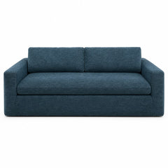 Teal blue Article sofa with squared arms and low tailored cushions