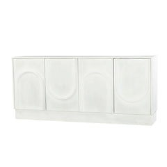 Tempo Sideboard in White Wash alternate front view - arched door sideboard by LH Imports - Whats New Furniture Portland OR