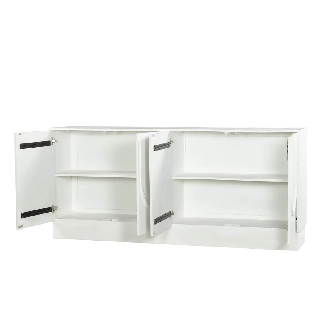 Tempo Sideboard in White Wash interior detail - arched door sideboard by LH Imports - Whats New Furniture Portland OR