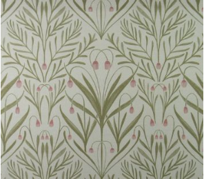 Tendril Basil green botanical print throw pillow fabric detail by Decor Fifty-Five - Whats New Furniture Portland OR