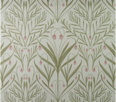 Tendril Basil green botanical print throw pillow fabric detail by Decor Fifty-Five - Whats New Furniture Portland OR