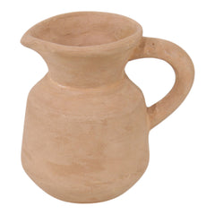 Terracotta Pitcher Bud Vase 6", Natural front view - bud vase by Sagebrook Home - Whats New Furniture Portland OR
