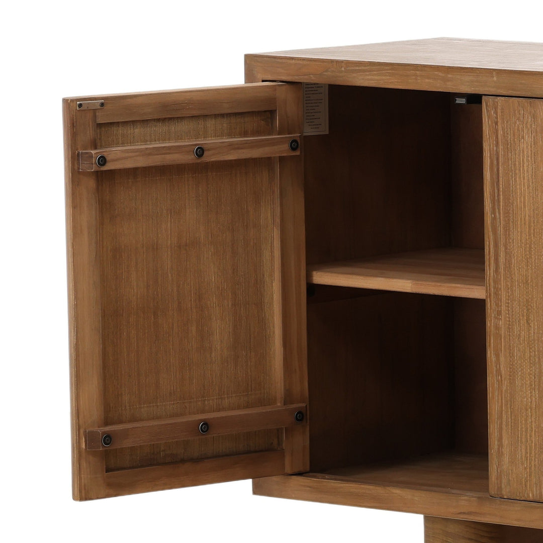 Thalia Sideboard - 6 Door Reclaimed Pine in Brown - detail 2 studio view - Sideboard by Dovetail - Whats New Furniture Portland OR