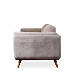 The Powell Sofa alternate angle - mid-century padded-arm sofa private label - Whats New Furniture Portland OR