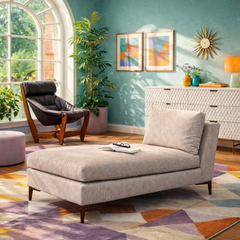 Down Filled Patterened Chaise - What&