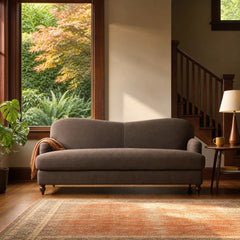 Tiani Sofa in Savoy Coffee 76" styled in Portland Hawthorne Craftsmbungalow living room - Whats New Furniture