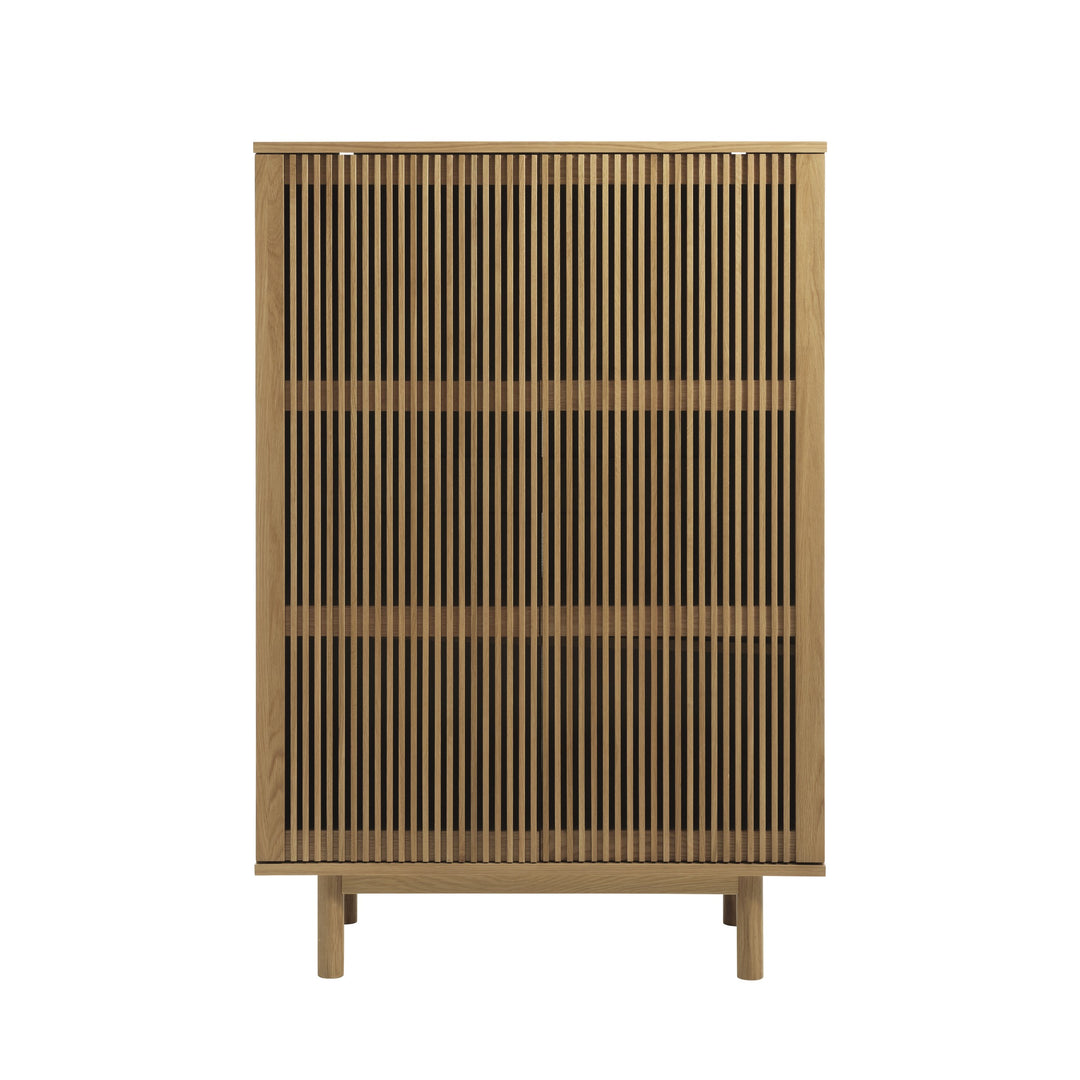 Tiber Cabinet in Natural Oak front view - cabinet by Unique Furniture - Whats New Furniture Portland OR