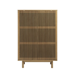 Tiber Cabinet in Natural Oak front view - cabinet by Unique Furniture - Whats New Furniture Portland OR