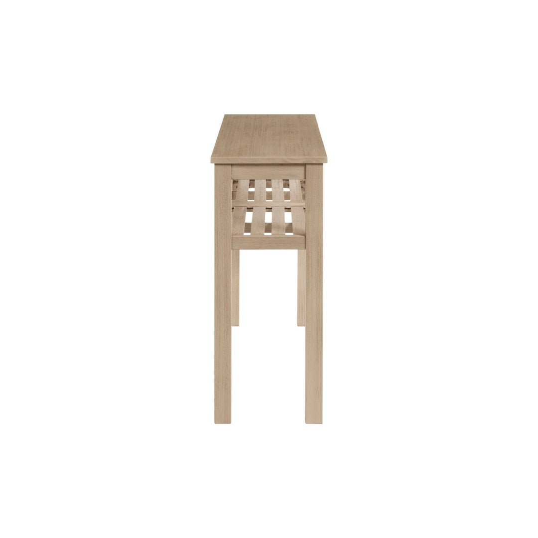Tiburon Console Table in Drifted Sand detail view - solid acacia console table by NPD - Whats New Furniture Portland OR