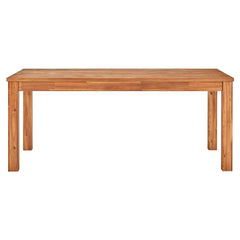 Tiburon Dining Table in Amber three-quarter angle showing wood grain - Whats New Furniture Portland OR