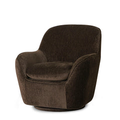 Tillamook Swivel Accent Chair in Boston Espresso side angle - swivel accent chair private label - Whats New Furniture Portland OR