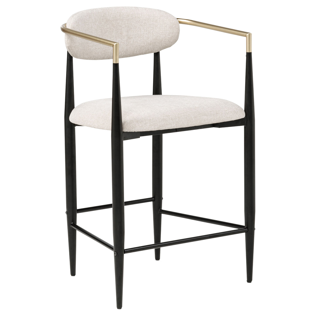 Tina Fabric Upholstered Counter Chair Beige (Set of 2) - What&