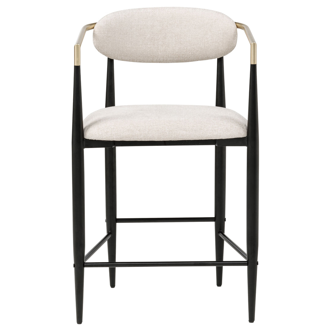 Tina Fabric Upholstered Counter Chair Beige (Set of 2) - What&