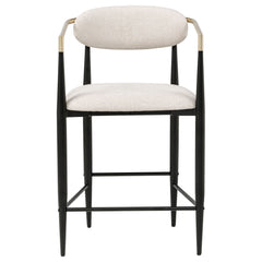 Tina Fabric Upholstered Counter Chair Beige (Set of 2) - What&