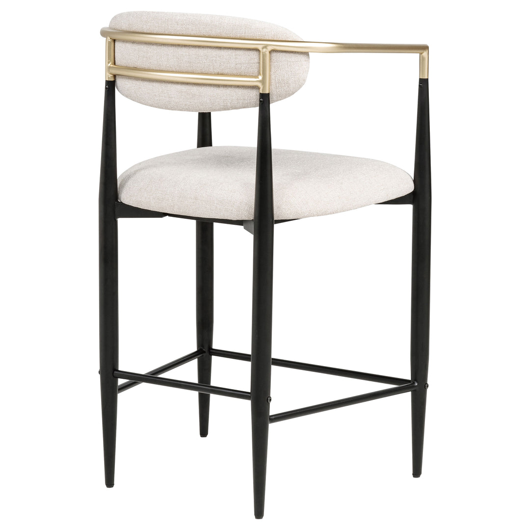 Tina Fabric Upholstered Counter Chair Beige (Set of 2) - What&