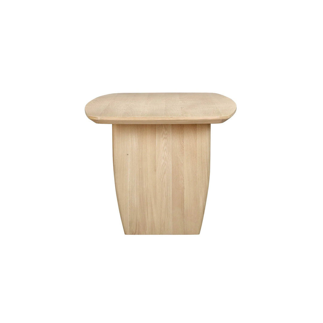 Tonic Dining Table in Biscotti Oak variant side angle - European oak dining table by LH Imports - Whats New Furniture Portland OR