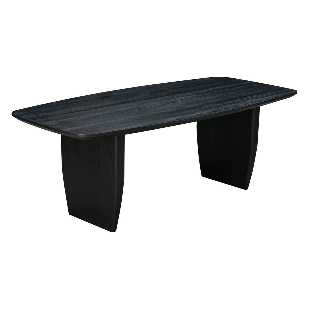 Tonic Dining Table in Black side angle - European oak dining table by LH Imports - Whats New Furniture Portland OR
