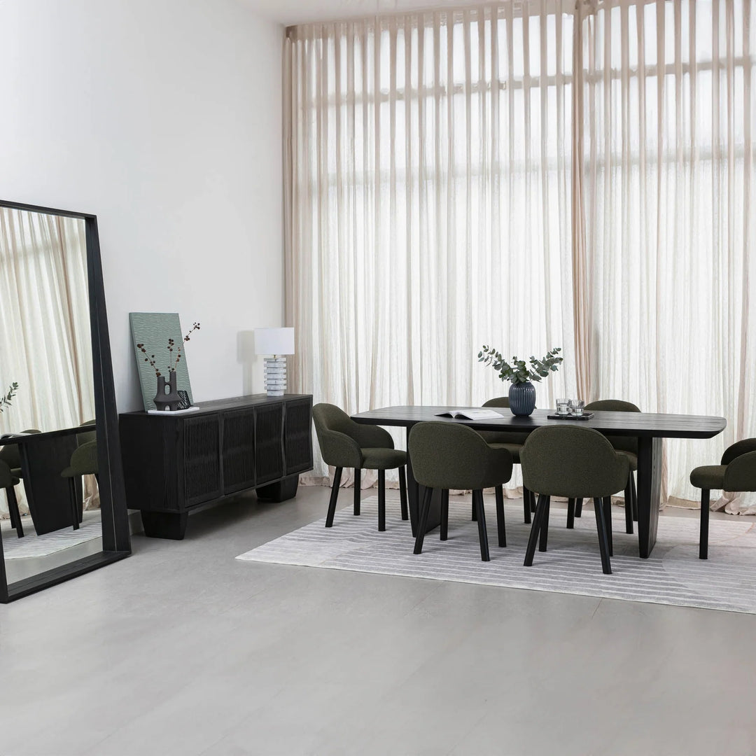 Tonic Dining Table in Black dining room setting - European oak dining table by LH Imports - Whats New Furniture Portland OR
