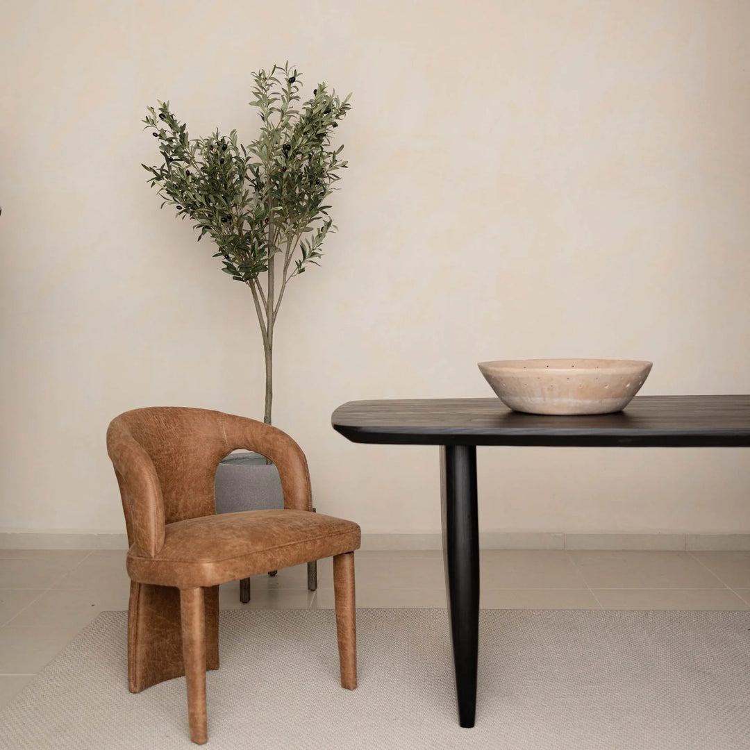 Tonic Dining Table in Black room setting - European oak dining table by LH Imports - Whats New Furniture Portland OR