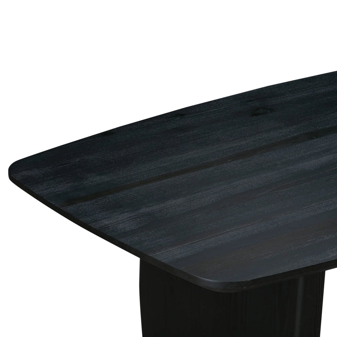 Tonic Dining Table in Black tabletop detail - European oak dining table by LH Imports - Whats New Furniture Portland OR