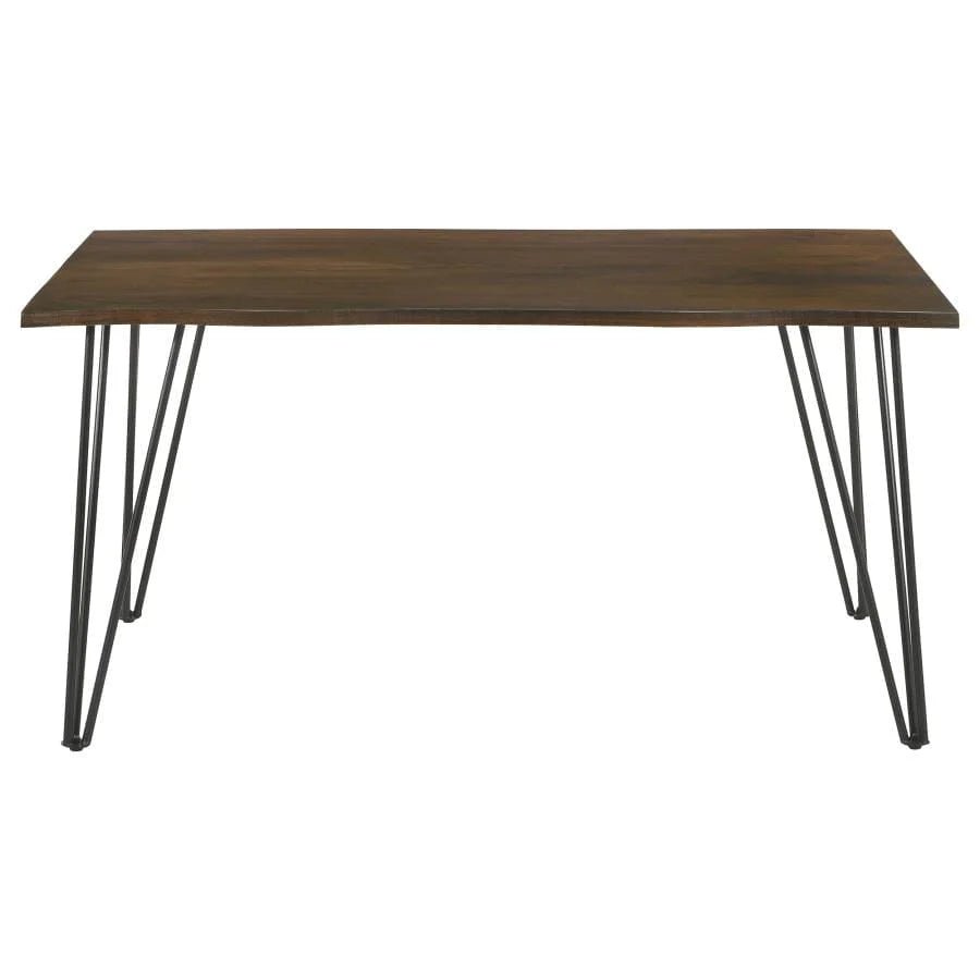 Topeka Live Edge Dining Table in Mango Cocoa - live edge dining table by Coaster - Whats New Furniture Portland OR