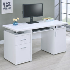 Tracy 55-inch 2-drawer Office Computer Desk White - What&
