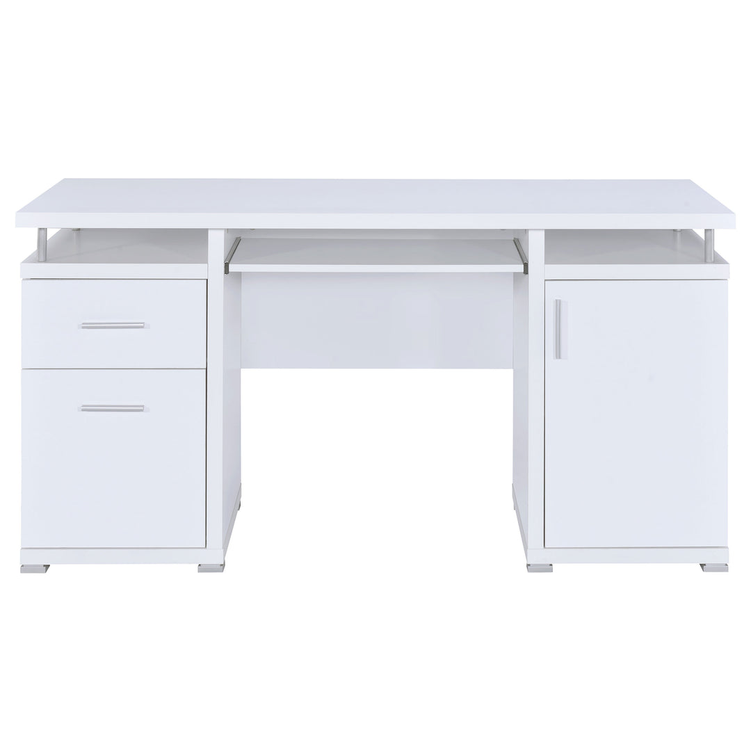 Tracy 55-inch 2-drawer Office Computer Desk White - What&